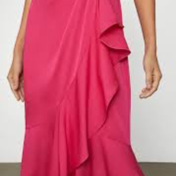 Faux Wrap Ruched Ruffle Dress - Picture 3 of 4